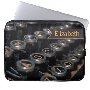 Aangepaste naam voor schrijfmachine laptop sleeve