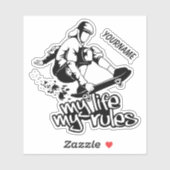 Aangepaste naam voor skateboarding sticker (Vel)