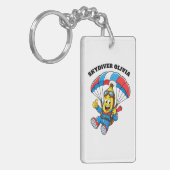 Aangepaste naam voor skydiver Funny Banana Skydivi Sleutelhanger (Voorkant Links)