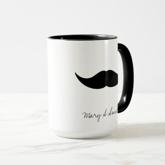 Aangepaste naam voor snor mok (Voorkant rechts)