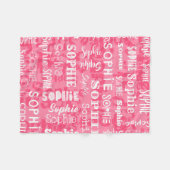Aangepaste naam voor Sophie Fleece Deken (Voorkant (Horizontaal))