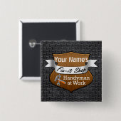 Aangepaste naam voor speciale handmatige probleemo vierkante button 5,1 cm (Voorkant /achterkant)