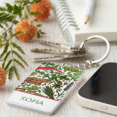 Aangepaste naam voor spices-patroon sleutelhanger (Voorkant Rechts)