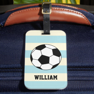 Aangepaste naam voor Sportspeler Soccer Football Bagagelabel