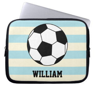 Aangepaste naam voor Sportspeler Soccer Football Laptop Sleeve