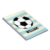 Aangepaste naam voor Sportspeler Soccer Football Notitieboek (Rechterzijde)