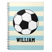 Aangepaste naam voor Sportspeler Soccer Football Notitieboek (Voorkant)