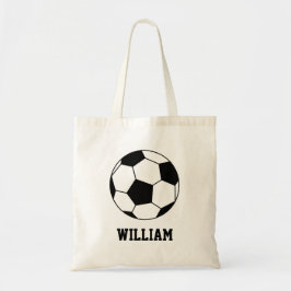 Aangepaste naam voor Sportspeler Soccer Football Tote Bag