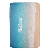 Aangepaste naam voor strandkust badmat (Voorkant Verticaal)