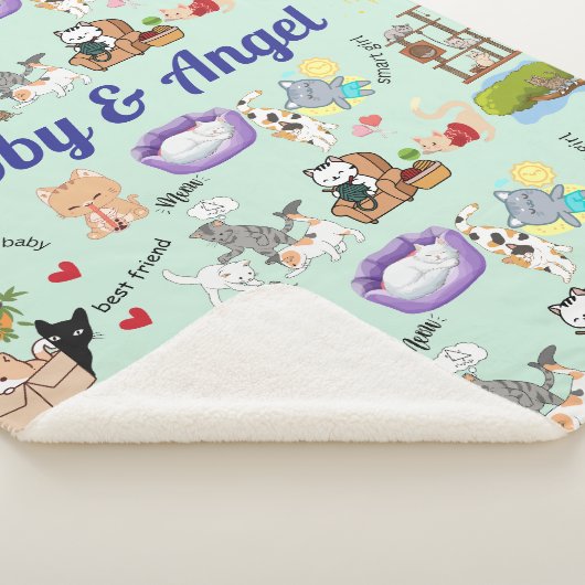 Aangepaste naam voor u of uw kind Sherpa Blanket Deken (3/4)