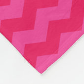 Aangepaste naam voor unicorn hotroze chevrons fleece deken (Hoek)