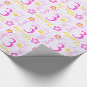 Aangepaste naam voor ventilator, derde verjaardag cadeaupapier (Hoek)