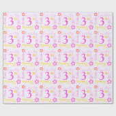 Aangepaste naam voor ventilator, derde verjaardag cadeaupapier (Vlak)