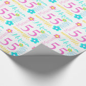 Aangepaste naam voor ventilator Miriam 55-jarig om Cadeaupapier (Hoek)