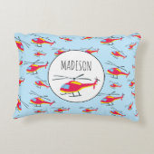 Aangepaste naam voor vliegende helikopter accent kussen (Achterkant)