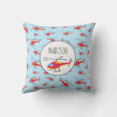 Aangepaste naam voor vliegende helikopter kussen (Achterkant)