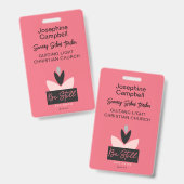 Aangepaste naam voor vrijwilligersactiviteit van c badge (Voor- en achterkant)