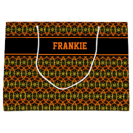 Aangepaste naam voor wielwielpatroon groot cadeauzakje