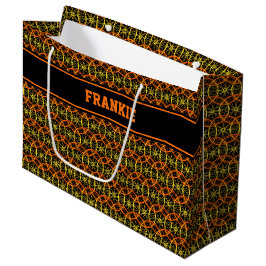 Aangepaste naam voor wielwielpatroon groot cadeauzakje