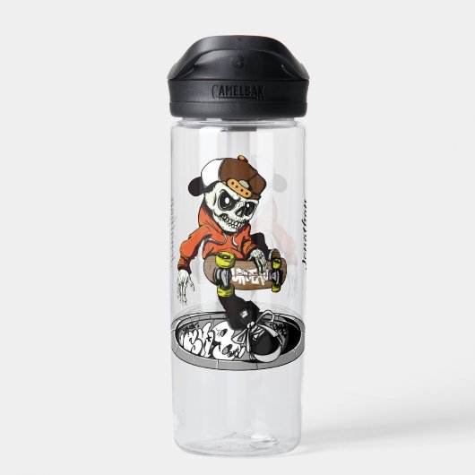 Aangepaste naam voor Zombie Skater Waterfles (Achterkant)