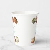 Aangepaste naam voor zomerkerstbeach Seashell Papieren Bekers (Links)