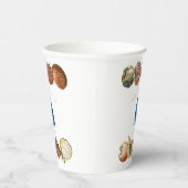 Aangepaste naam voor zomerkerstbeach Seashell Papieren Bekers (Rechts)