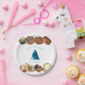 Aangepaste naam voor zomerkerstbeach Seashell Papieren Bordje (Feest)