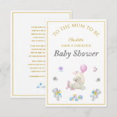 Aangepaste naam Vos met ballonnen Baby Shower (Voorkant / Achterkant)