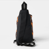 Aangepaste naam Vossen en bladeren Patroon Sling Bag (Achterkant)