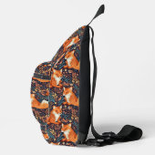 Aangepaste naam Vossen en bladeren Patroon Sling Bag (Rechts)