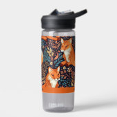 Aangepaste naam Vossen en bladeren Patroon Waterfles (Links)