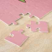 Aangepaste Naam Vrede, Liefde & Joy Retro Kerstboo Legpuzzel (Zijkant)