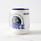 Aangepaste naam Vrede-mokken Tweekleurige Koffiemok (Voorkant links)