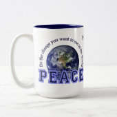 Aangepaste naam Vrede-mokken Tweekleurige Koffiemok (Links)