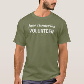 Aangepaste naam vrijwilliger t-shirt (Voorkant)