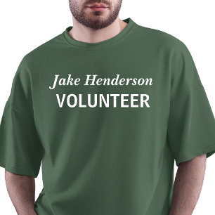 Aangepaste naam vrijwilliger t-shirt