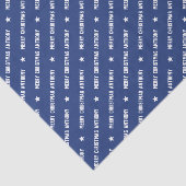 Aangepaste naam Vrolijk Kerstfeest Typografie Navy Tissuepapier (Detail)