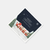 Aangepaste naam Vrolijke Kerstmis Winter Sneeuw Gn Servet (Hoek)