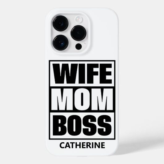 Aangepaste naam Vrouw - Mam - Baas Case-Mate iPhone Case (Achterkant)