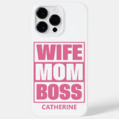 Aangepaste naam Vrouw - Mam - Baas Case-Mate iPhone Case (Achterkant)