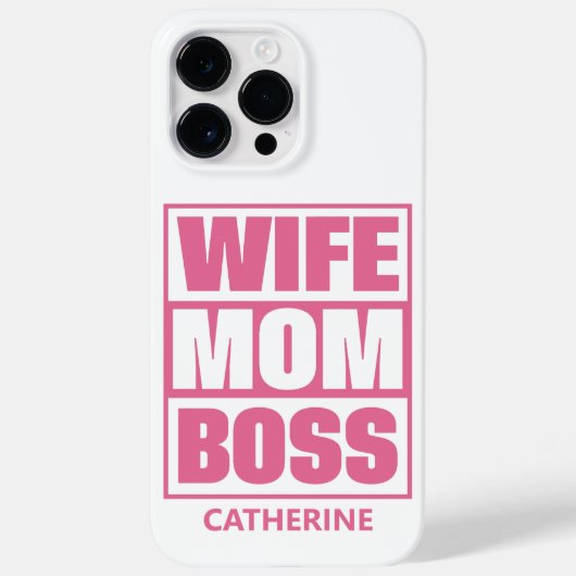 Aangepaste naam Vrouw - Mam - Baas Case-Mate iPhone Case (Achterkant)