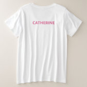 Aangepaste naam Vrouw - Mam - Baas Grote Maat T-shirt (Design achterkant)