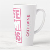 Aangepaste naam Vrouw - Mam - Baas Latte Mok (Rechts)