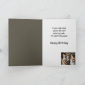 Aangepaste Naam Vrouwen Verjaardag Funny Cat Kaart (Binnen)