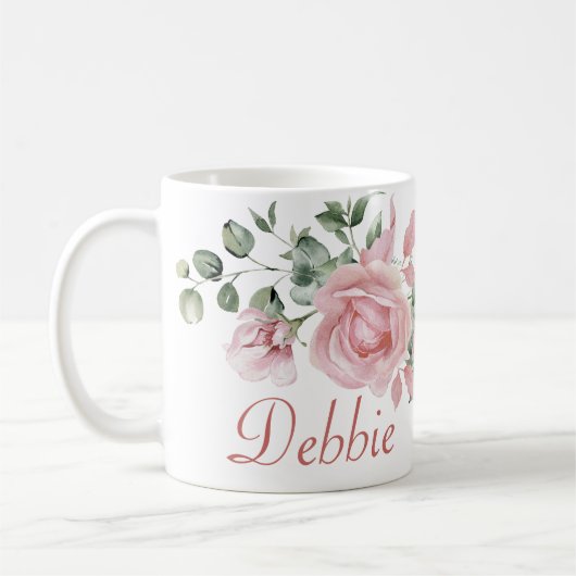 Aangepaste naam vrouwen verjaardag koffiemok (Links)