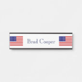 Aangepaste naam VS Vlag npcnt Deurbordje (Voorkant)