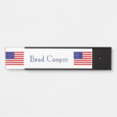 Aangepaste naam VS Vlag npcnt Deurbordje (Voorkant)