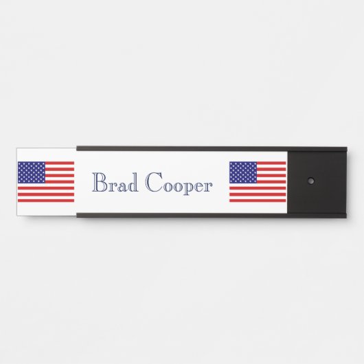 Aangepaste naam VS Vlag npcnt Deurbordje (Voorkant)