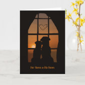 Aangepaste naam waar ik van hou... Kaart voor hond (Gele Bloem)