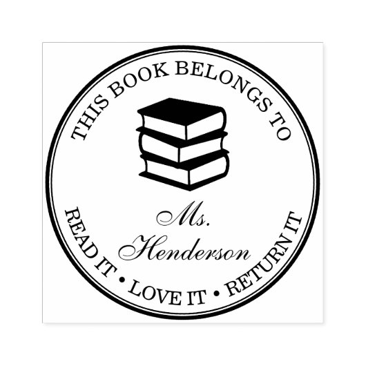 Aangepaste naam waartoe dit boek behoort rubberstempel (Afrduk)